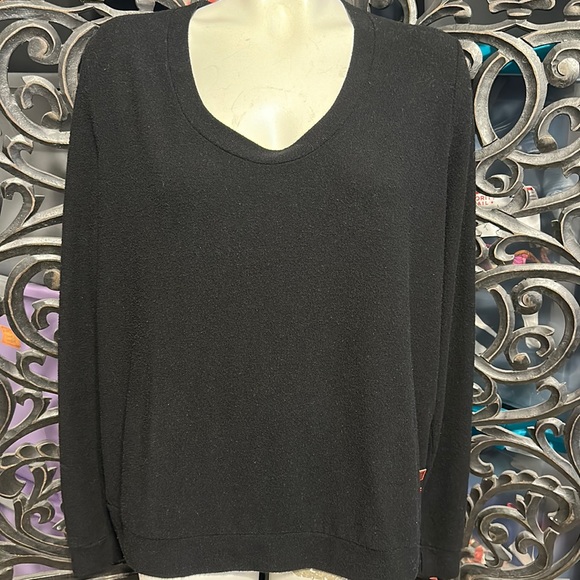 Peace Love World Pull On Lace Up Back Long Sleeve Lightweight Sweatshirt Top. - Picture 3 of 8